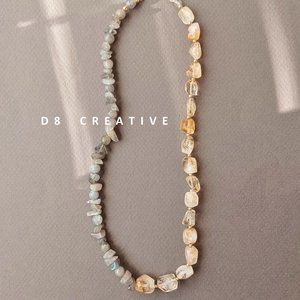 New handmade design gemstone with sterling silver 16"necklace